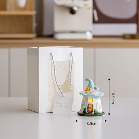 Veilleuse maison magique en céramique, lampe d’ambiance décorative pour chambre d’enfant, lampe de chevet douce pour nuit et sommeil, décoration mignonne et idée cadeau (1/4)