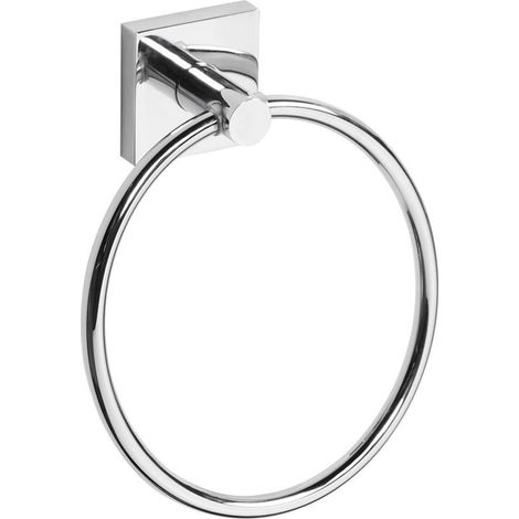 Sapho X-SQUARE - Portasciugamani ad anello, cromo XQ406 (1/2)