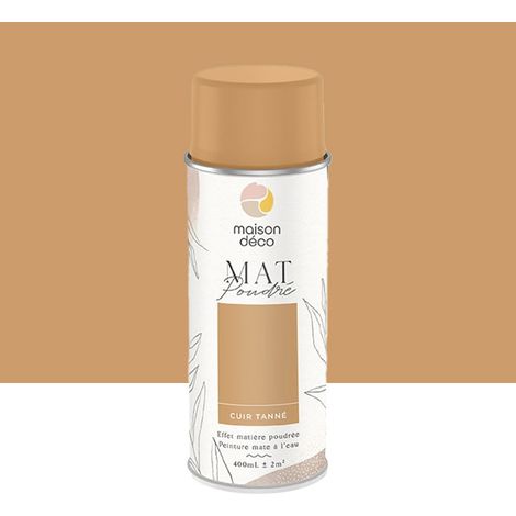 Bombe de peinture aérosol MAISON DÉCO Mat poudré Cuir tanné 0,4 L (1/3)
