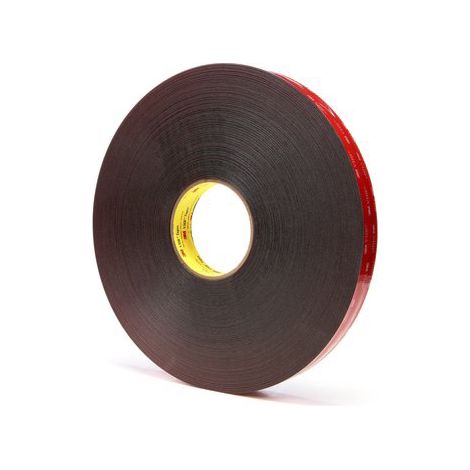 Ruban mousse acrylique double face 3M 5925F VHB™, Noir, 12mm x 33m x 0.6mm ( Prix pour 1 )