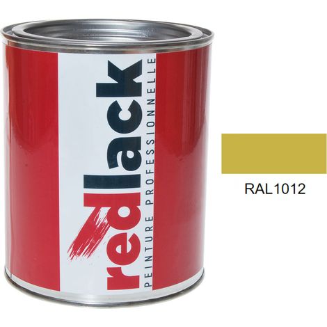 Dose 1L Lack Mehrzweckfarbe – RAL 1012 – Zitronengelb – Glanz – für verschiedene Oberflächen – Redlack