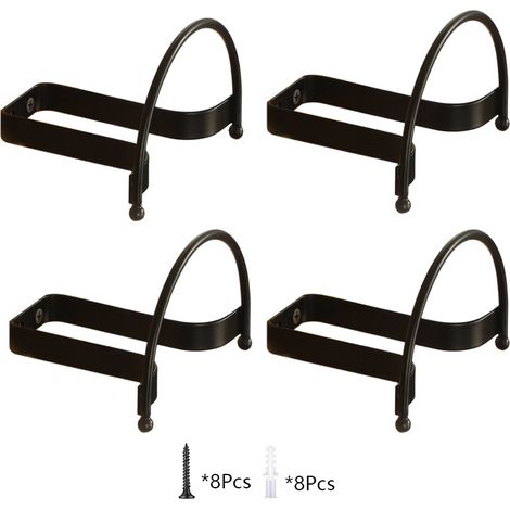 Porte-chapeaux et organisateur mural 4 pièces, facile à installer, en cuir de vache, pour couloir ou salle de bain (1/4)