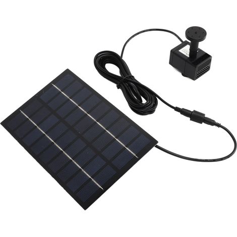 Kit de pompe à eau solaire 9V 1,8W, montage facile, pompe solaire pour bassin avec grille anti-colmatage et buses pour la décoration de jardin et de piscine (1/5)