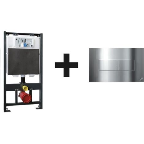 Kit completo di cassetta incasso Idealite e placca cromo per wc