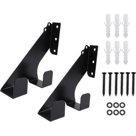 Chainsaw Hanger, Heavy Duty Steel with Protective Rubber Coating, 2 Hooks and 2 Holes, Wall Mount Compatible (1/5)