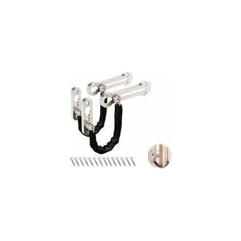 2 Pièces Chaînes à Verrouillage de Sécurité Porte, Anti-vol de Verrou de Chaîne d'acier, Inoxydable Chaîne de Garde de Loquet de Porte Chaîne
