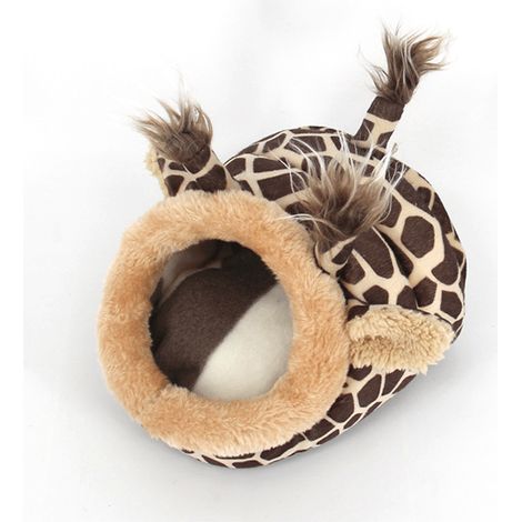 Niche en peluche - Pour animal de compagnie, hamster, hérisson, cochon d'Inde, chaton - Douce - Avec rembourrage amovible