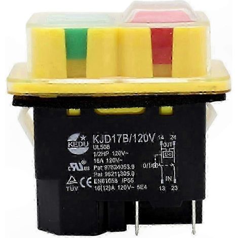 4-poliger elektromagnetischer Drucktaster 120 V/16 A für Elektrowerkzeuge (1/5)