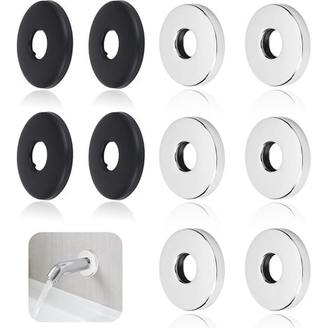 Rosace de Finition en Inox, 10 Pièces Rosaces de Cache-Tuyau, Rosace Ø 25 mm pour Robinetterie Cache-Tuyau Décoratif pour Douche Lavabo et Tuyaux (1/5)