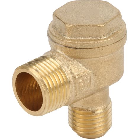 Clapet Anti-Retour Laiton 3/8" Mâle Double Sens pour Compresseur d'Air Sans Huile (1/5)