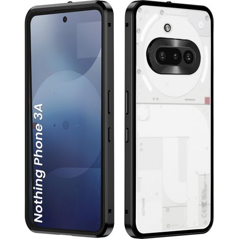 Funda para teléfono Case for Nothing Phone 3A, funda con marco, negra (1/5)