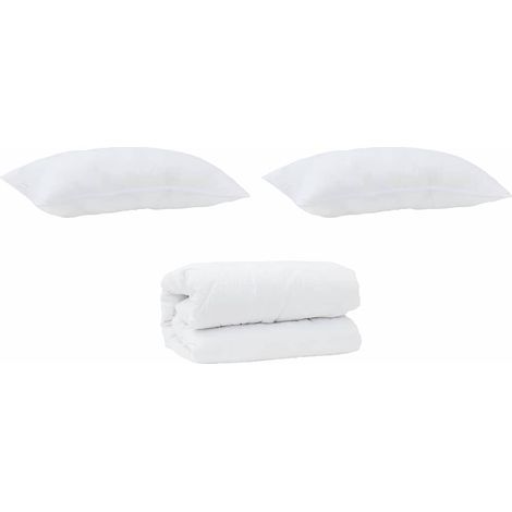 Ensemble de Duvet 3 pcs,Couette Blanc Microfibre et Plumes D'oie CFW87313 (1/5)