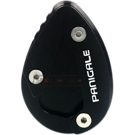 (Noir) Compatible avec les motos DUCATI 899, 959, 1199 et 1299 V2 Panigale : béquille latérale CNC, extension de béquille, plaque de support, support agrandissant, puissance maximale (1/4)