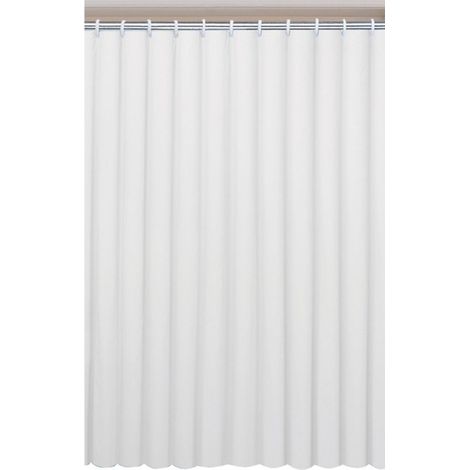 UNI Rideau de douche 120x200cm, vinyle/blanc (1/2)