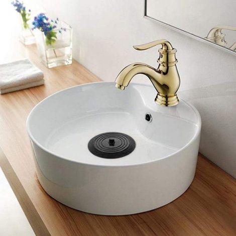 Bouchon Universel - 15 Cm - Pour Evier Baignoire Lavabo Douche - Etanche Flexible - Noir (1/5)