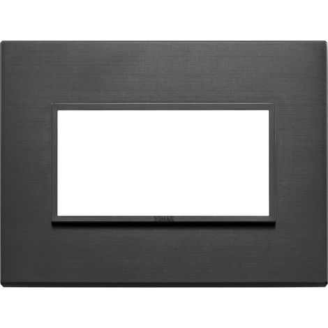 Placca 4M nero totale Vimar Eikon Evo 21654.18