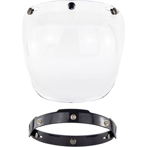 Open face motorcycle helmet visor, bubble helmet accessory (1/5)