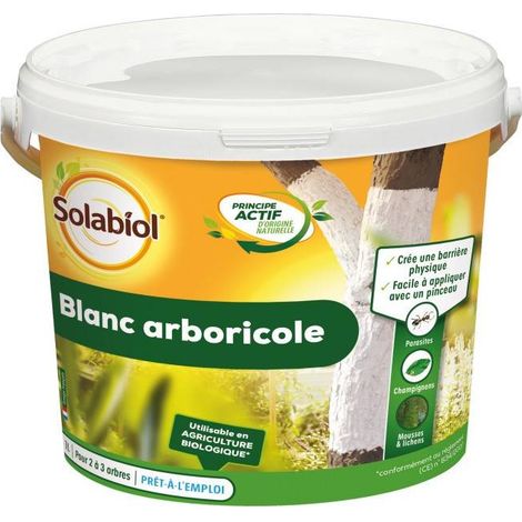 Solabiol SOBLANC3 Blanc Arboricole 3L - Protection naturelle pour troncs d'arbres (1/3)