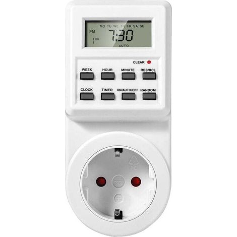 Digital and Electrical Timer Plug, Programmable Plug with Alternating and Repeating Cycles, Countdown Timer Plug, Programmable Timer Plug with LCD, Save Electricity (1/4)
