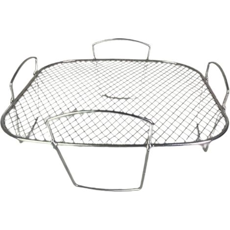 Friteuse à air, grille pour frites et fruits secs, support en inox, accessoire pour friteuse, cuisson vapeur, taille unique. (1/4)