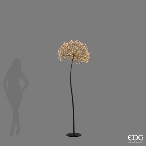 EDG Enzo De Gasperi Decoro Tarassaco Rich Nero 1200 MicroLED H210 Ø60 cm IP44 – Decorazione Natalizia Luminosa (1/3)