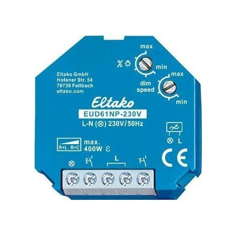 ELTAKO EUD61NP-230V Universal-Dimmschalter 230V ohne N, Power MOSFET 400W für R+L+C-Lasten-'1017621' (1/5)