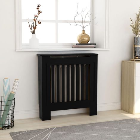 Cache-radiateur，Revêtement de radiateur，Couvre Radiateur MDF Noir 78 cm GDSVW51373 (1/5)