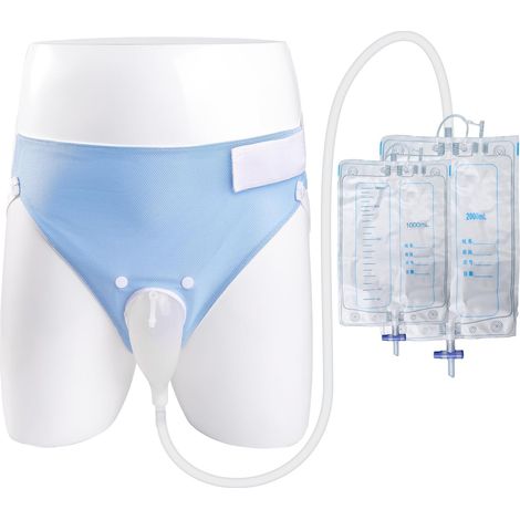 Reusable Urine Pouch, Silicone Urine Collector, Incontinence Pouch for Elderly, Outdoor Use (Blue Elderly) (1/5)