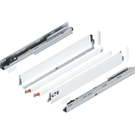 Blum Tandembox antaro D-Reling Schubladenschienen-Set  1 Paar, 65kg 650mm  Vollauszug Blumotion, seidenweiß