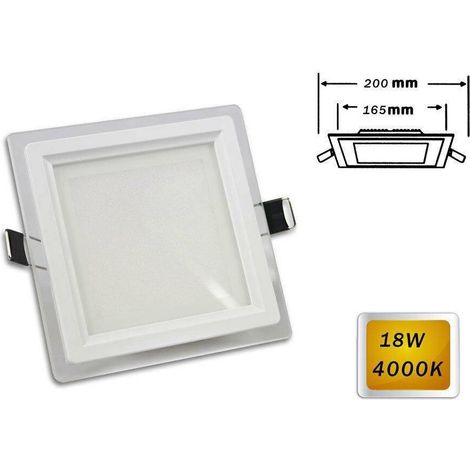 Trade Shop - SCHLANKES LED-PANEL, EINBAULEUCHTE, QUADRATISCH, 18 WATT, 4000 K, 6500 K, 3000 K, 265 V, P-165EQ -