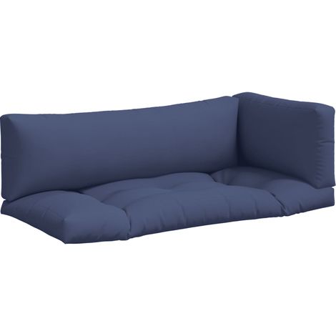 Cuscini per Pallet 3 pz Blu Marino in Tessuto Oxford vidaXL