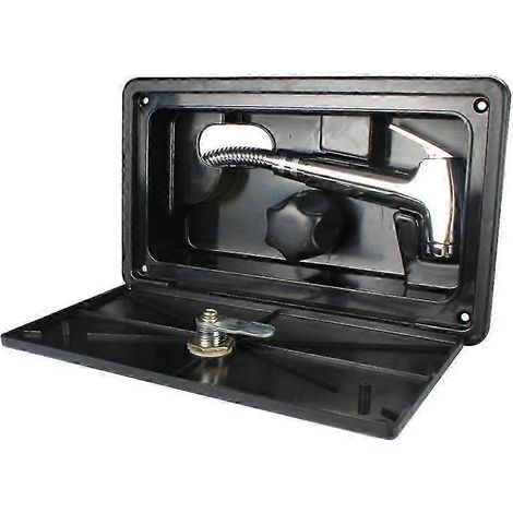 Douche extérieure pour camping-car, kit de douche mural avec mélangeur eau chaude froide, boîtier marine bateau, vanne de commutation, accessoire fourgon (1/5)