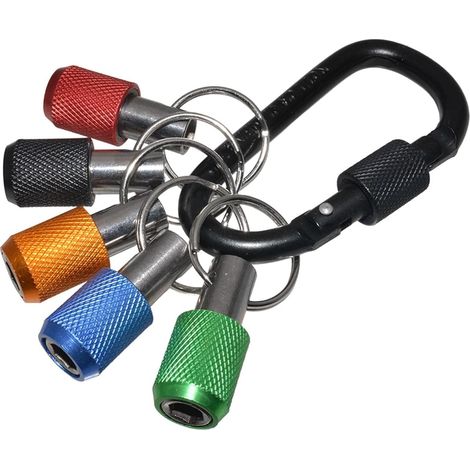 Lot de 5 porte-embouts de tournevis hexagonaux 1/4" en alliage d'aluminium (1/4)