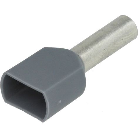Embout de câble double galvanisé 2 x 4 mm² x 23 mm isolé