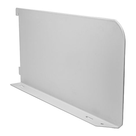 TIMCO Twin Slot Shelf End White - 300mm