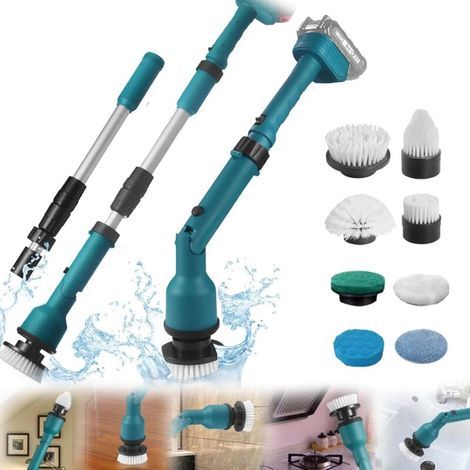 Brosse De Nettoyage électrique, épurateur à Batterie pour Batterie pour Makita 18V Comprenant 8 Têtes Brosse Nettoyage Brosse Nettoyage Extensible 63 à 125 Cm Equipée d'une Rallonge 2 Niveaux Vitesse (1/5)