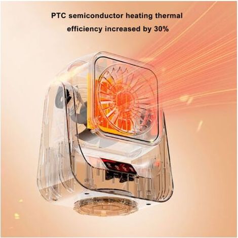 2 en 1 refroidisseur chauffage 1000W bureau électrique petit ventilateur de chauffage de refroidissement Combo Portable bureau chauffage ventilateur LED affichage numérique (1/5)
