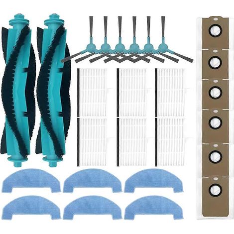 Pièces principales pour aspirateur Cecotec Conga 2299 Ultra/2499 Ultra : brosse latérale, filtre HEPA, chiffon de nettoyage, sac à poussière, accessoire B (1/5)