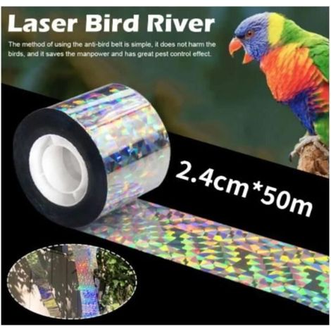 4 bandes répulsives pour oiseaux, ruban anti-pigeons, effaroucheur d'oiseaux, répulsif aviaire. (1/3)