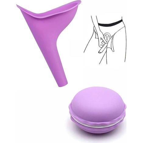Pisse Debout Femme, Urinoir pour Femme, Urinoir en Entonnoir Réutilisable,Portable et Pliable Facile à Transporter, pour Festival, Camping,Toilettes pour Camping, Randonnée (1/5)