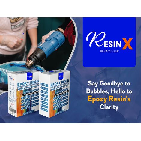 RESIN X - Crystal Clear Epoxy Resin Kit for Arts, Crafts & DIY - Bubble-Free, High-Gloss Finish - 1L (1/5)
