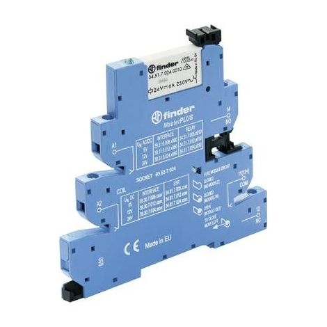 Finder 39.31.0.006.0060 Relè di accoppiamento 6 V/DC, 6 V/AC 6 A 1 scambio 1 pz. (1/2)