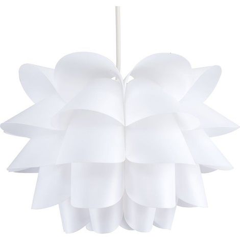 Kaelt - Abat-jour de plafonnier blanc au design complexe et moderne (1/5)