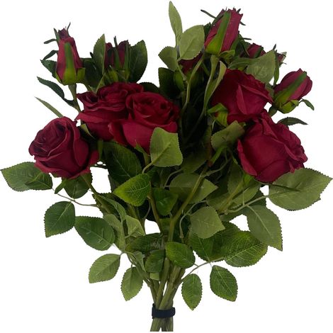 Pack of 6 x 60cm Artificial Red Rose Flower (1/5)