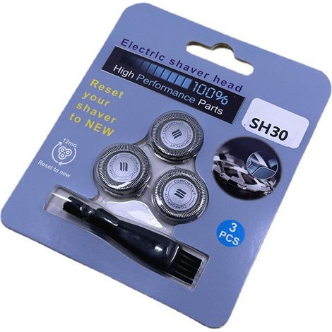 Tête de rasage SH30 compatible avec les rasoirs Philips, en remplacement des lames S1000, S2000, S3000 et S5000 (1/4)