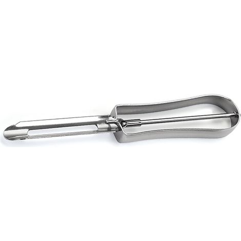 Pelapatate in acciaio inox con lama affilatissima, versatile per frutta e verdura, ideale per cucinare, campeggiare e fare picnic. (1/5)