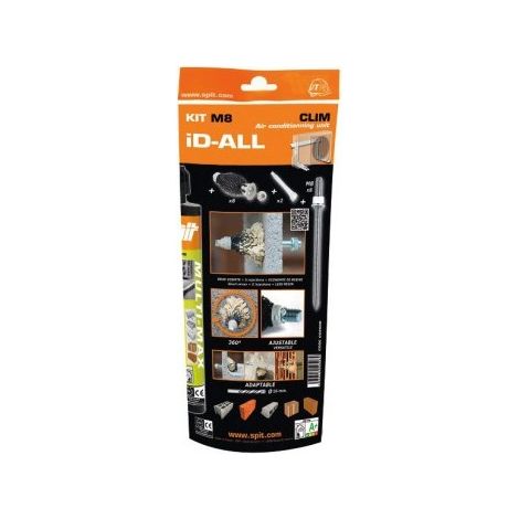 Résine ID-ALL méthacrylate sans styrène kit climatisation avec 8 Chevilles ID-ALL et 8 tiges M8 - 280 mL - gris - SPIT (1/2)