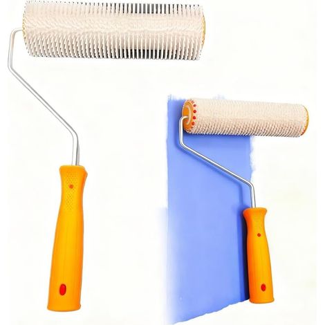 Rodillo de ventilación 23 cm, Rodillo de Puas Autonivelante,Rodillo de púas,Cepillo Rodillo Antiespumante,para revestimientos de Suelos (1/5)