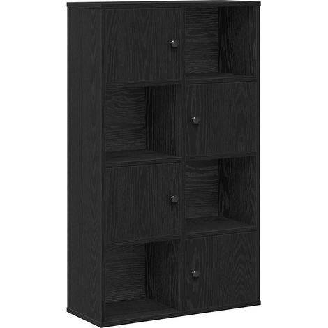 Maison Exclusive - Bücherregal Schwarz Eichen-Optik 60x24x101,5 c