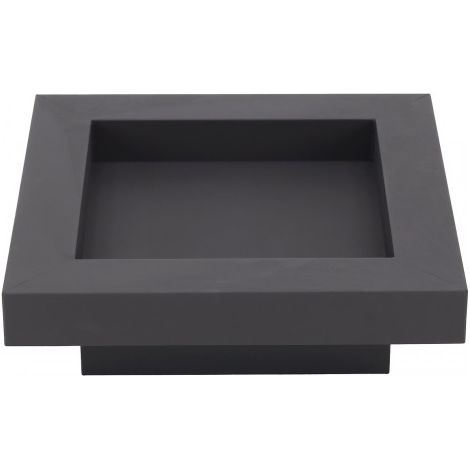 Brasero de jardin carré 60 cm – Acier noir sablé – Foyer et grille portable – Forme concave pour torréfaction bois – Farmcook - acier-60 (1/5)